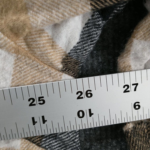 CJ Banks Women's Button Front Shirt Multi 3X Plaid Flannel Long Sleeve Cotton - Picture 11 of 12